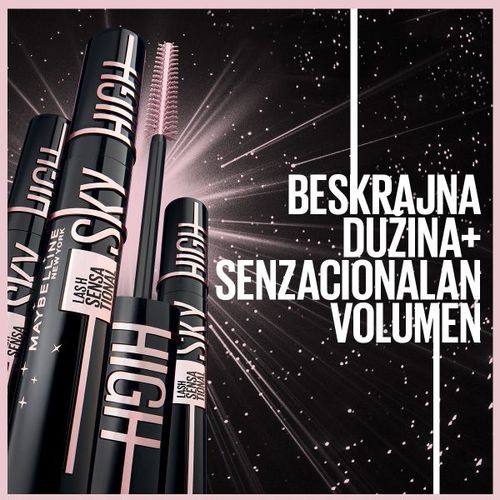 Maybelline New York Lash Sensational Sky High Cosmic Black maskara slika 8