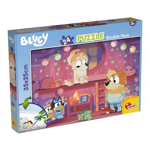 Slagalica Lisciani 24Pcs Bluey Story Time 2U1 Slozi I Oboji  slika 1