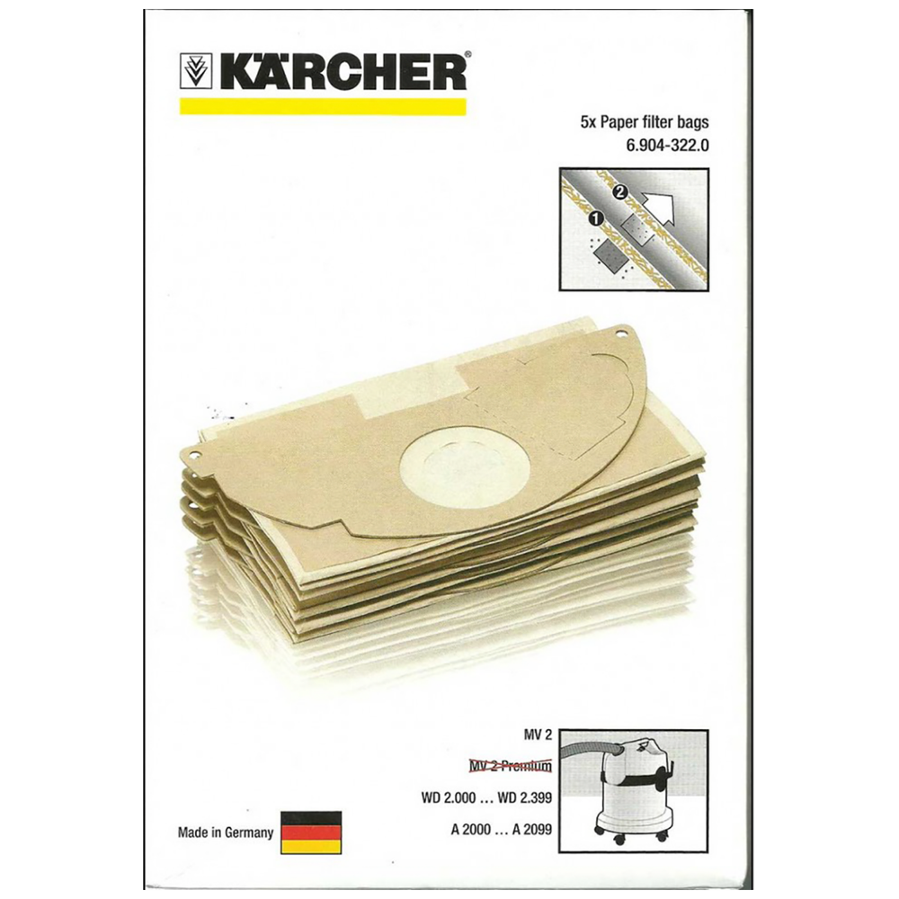 Karcher Vrećica za usisavač, papirna, WD 2 - 6904322 slika 2