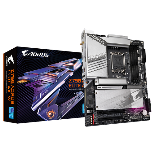 Gigabyte Z790 AORUS ELITE AX-W LGA1700, Z790 Chipset, 4xDDR5, 4xPCIe 4.0 x4 M.2 Connectors, 2.5GbE LAN & Wi-Fi 6E 802.11ax slika 1