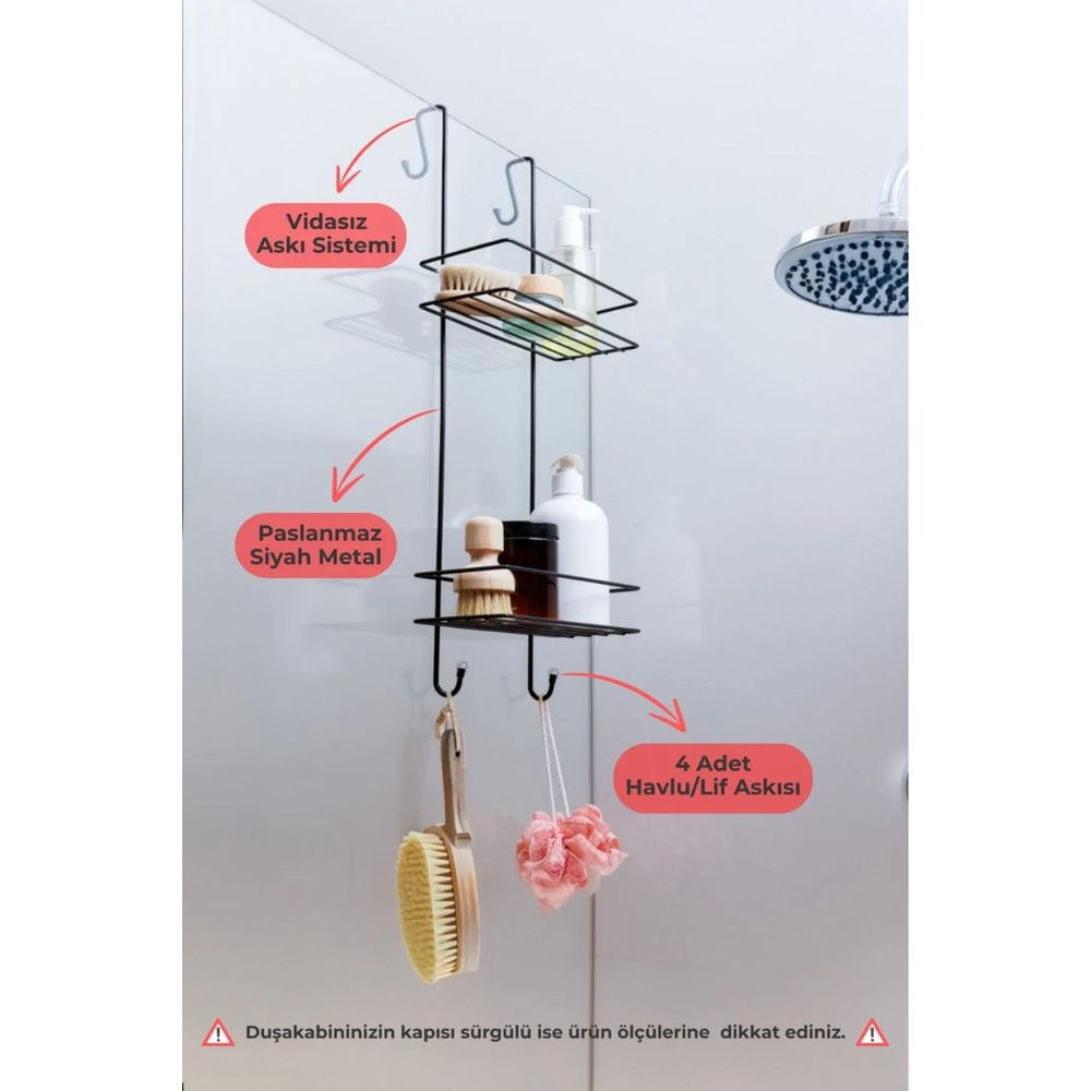 Organizator za kupatilo WB047-B, crni slika 5
