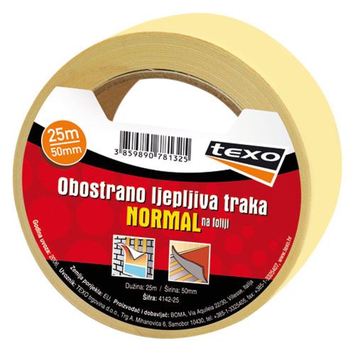 Obostrano ljepljiva traka na foliji 50mm/25m - 4142-25 slika 1