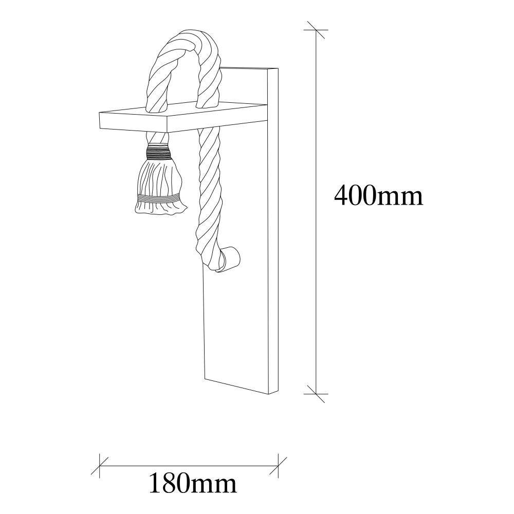 Drvena Zidna Lampa Erebos - Model 118-A slika 3