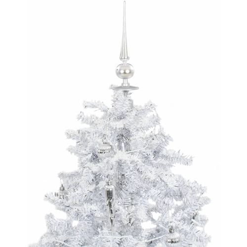 Božićno drvce koje sniježi sa stalkom bijelo 140 cm slika 15