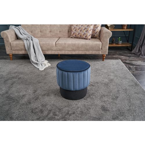 Atelier Del Sofa Tabure, Plava, Rose Puf - Blue slika 2