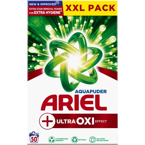 Ariel Praškasti Deterdžent OXI +Extra Clean Power 3.25kg, 50 Pranja slika 1