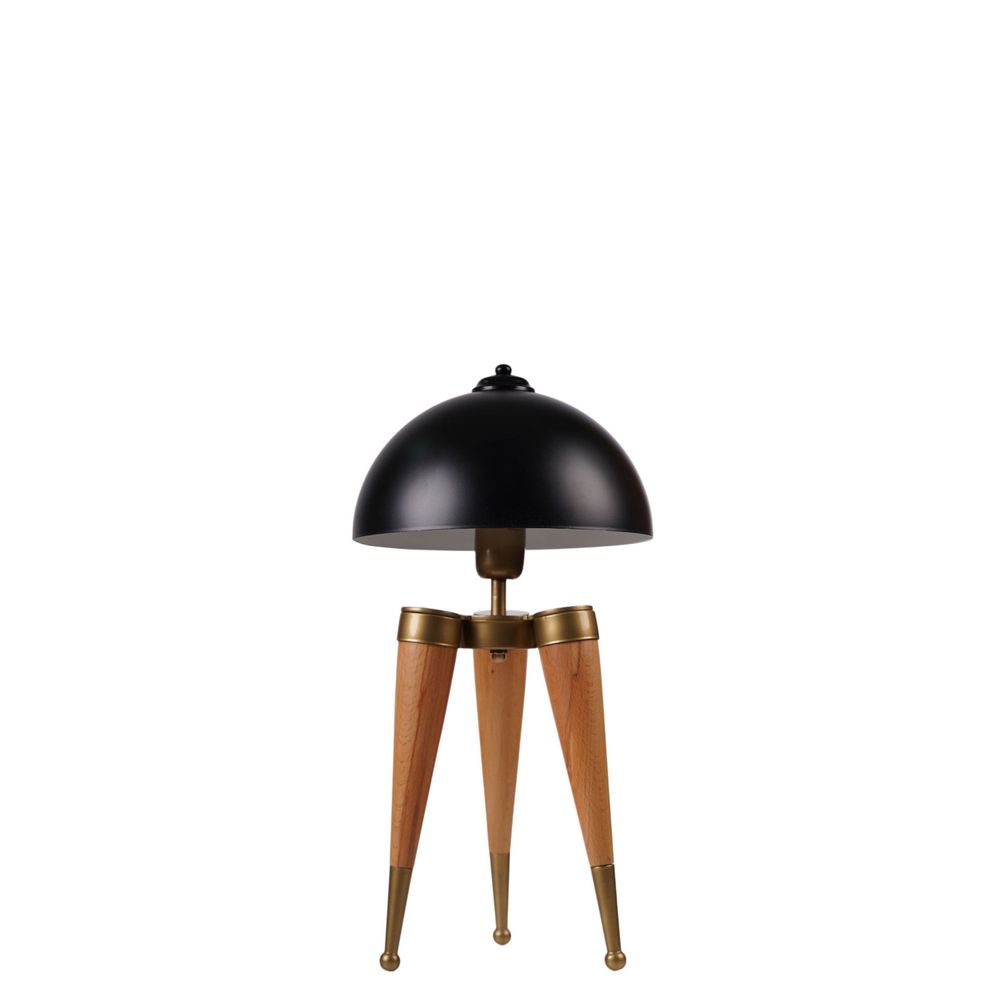 Opviq Stolna lampa 996, crna, hrast slika 4