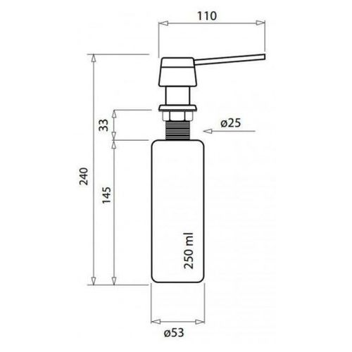 Dozator deterdženta D-222 Graphite slika 2