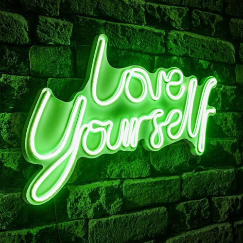 Wallity Zidna LED dekoracija, Love Yourself - Green slika 2