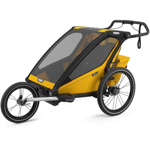 Thule Chariot Sport 2 žuto/crna sportska dječja kolica i prikolica za bicikl za dvoje djece (4u1) slika 4