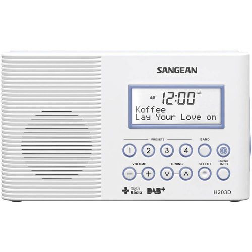 Sangean H-203D radio za kupaonicu DAB+ (1012), UKW (1014)   džepna svjetiljka, vodootporan bijela slika 2