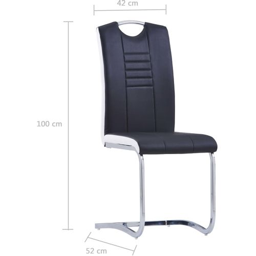 Konzolne blagovaonske stolice od umjetne kože 4 kom crne slika 6