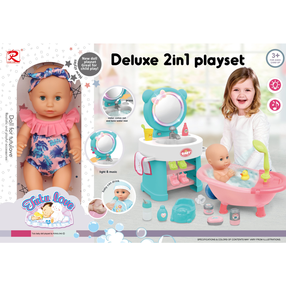82820 Lutka beba sa muzikom i dodacima 35cm slika 1