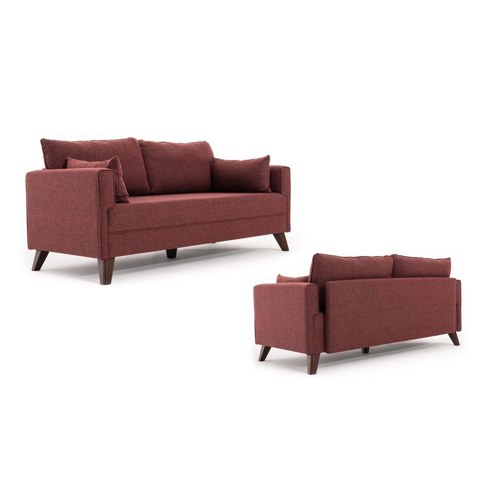 Bella Sofa Bed - Soferica na Razvlačenje u Boji Kamen Crvene slika 6