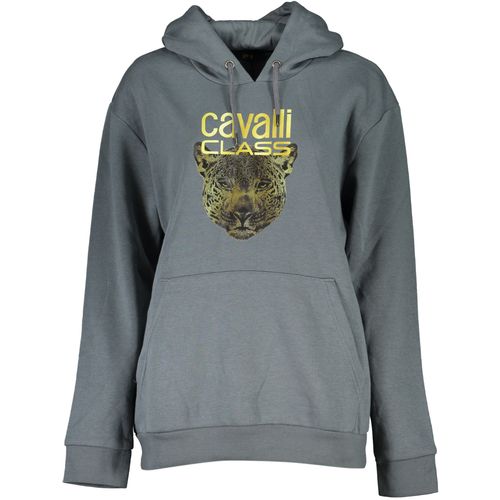 CAVALLI CLASS WOMEN'S GRAY ZIPLESS SWEATSHIRT slika 1