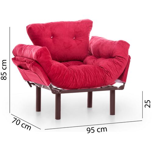 Atelier Del Sofa Fotelja, Kesten, Nitta Single - Maroon slika 13