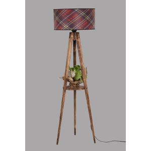 Sehbalı tripod lambader yanık silindir 03 abajurlu Multicolor Floor Lamp