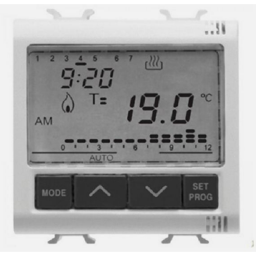 GW10703Gewiss BASIC CHORUS - GW10703 / TIMED TERMOSTAT FL-MONTING 2M 230VAC W, sobni termostat za sat slika 1