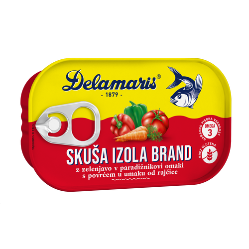 Delamaris skuša s povrćem Izola Brand, 125 g slika 1