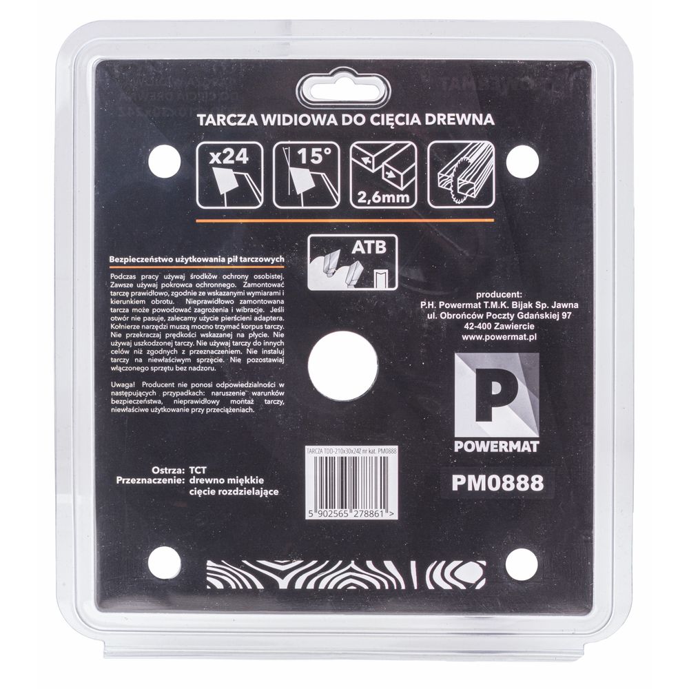Karbidna lista pile za drvo 210x30 24z TDD-210x30x24Z slika 2