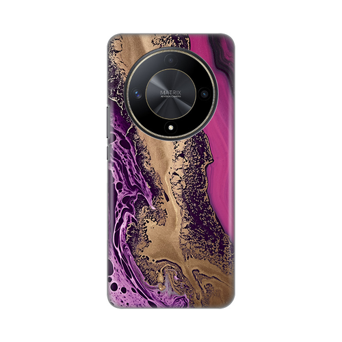 Torbica Silikonska Print za Honor Magic 6 Lite Purple Gold Marble slika 1