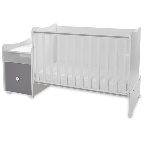 LORELLI TREND PLUS Modularni krevetić 4in1 s Mehanizmom Ljuljanja White/Stone Grey slika 4