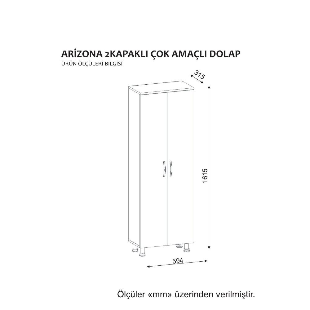 Ormarić za Kupatilo Arizona 2 Kapak - Bijeli slika 6