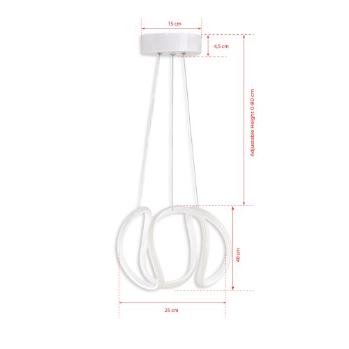 Venaticorus White-White Light White Chandelier slika 7