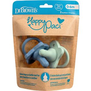 Dr Brown's Silikonska duda varalica Happy Paci 0-6mj Ps12008, Plava 