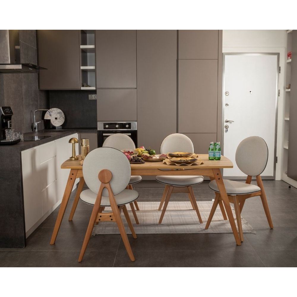 Set Stola i Stolica Touch (4S) OakBeige (5 Komada) slika 3