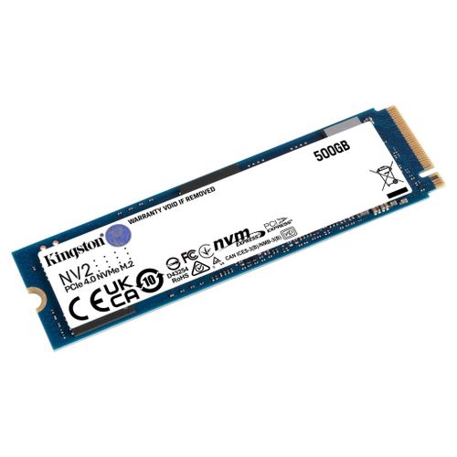 Kingston SNV2S/500G M.2 NVMe 500GB, 2280, PCIe Gen 4x4, NV2, Read up to 3,500 MB/s, Write up to 2,100 MB/s, (single sided) slika 2