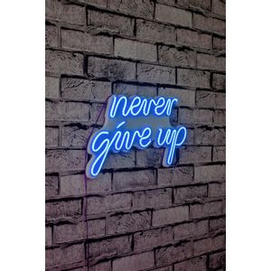 Wallity Ukrasna plastična LED rasvjeta, Never Give Up - Blue