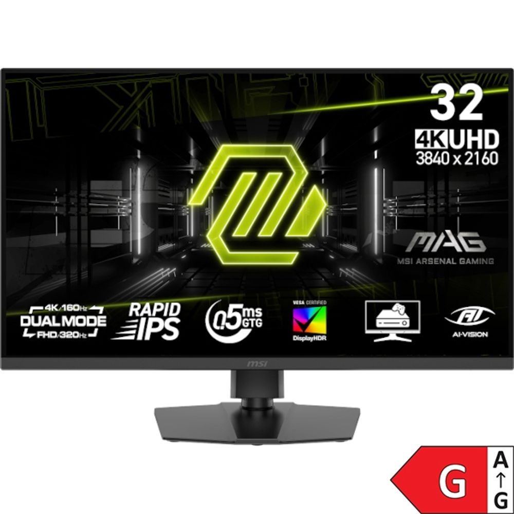 MSI monitor MAG 322URDF E16 / 31.5" / UHD / Rapid IPS / 160Hz / 0.5ms (GtG) / crni - podesiv po visini slika 1