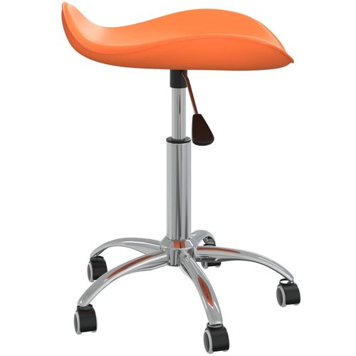 Salonski stolac od umjetne kože narančasti slika 22