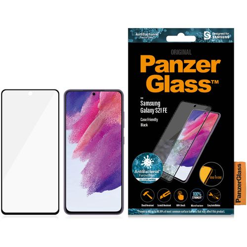 Panzerglass zaštitno staklo za Samsung Galaxy S21 FE 5G case friendly antibacterial black slika 1
