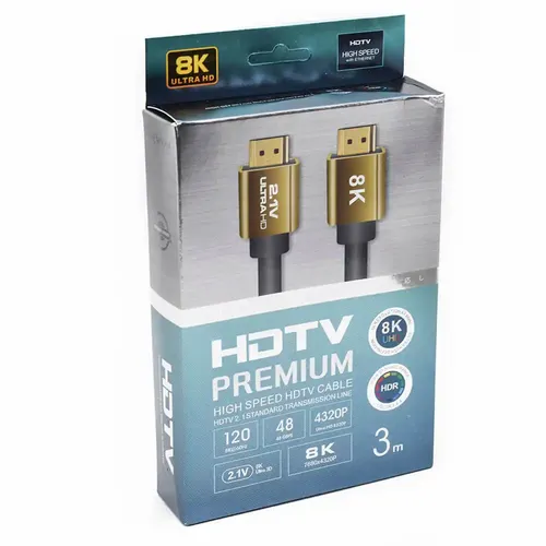 Kabl HDMI M/M 2.1 8K 3m Velteh KT-HK2.1-3M slika 2