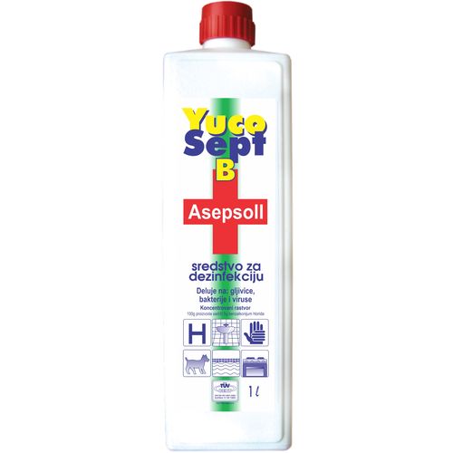 ASEPSOLL yucosept  5.0% koncentrovano tečno sredstvo za dezinfekciju 1 l slika 1