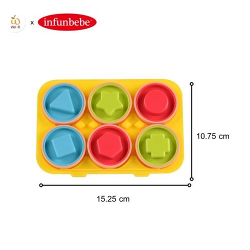 Infunbebe Igračka Za Bebe 6 Shape Sorter Eggs slika 3