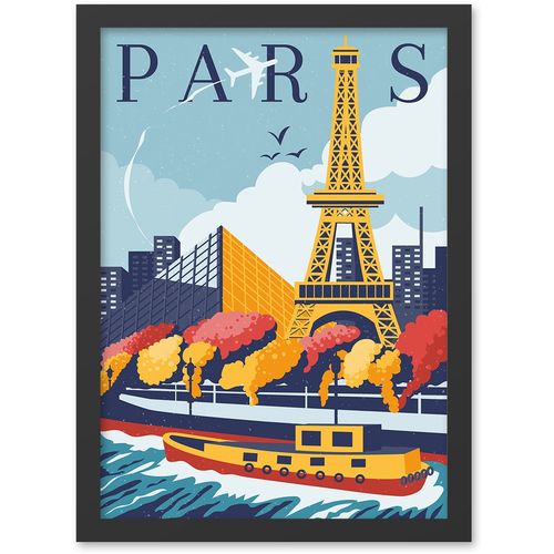Wallity Slika dekorativna uokvirena MDF, Paris 4 (40 x 55) slika 1
