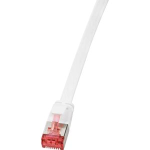 LogiLink CF2081S RJ45 mrežni kabel, Patch kabel cat 6 U/FTP 7.50 m bijela pozlaćeni kontakti 1 St.