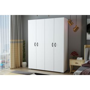 Feraye 4 Kapakli - White White Wardrobe