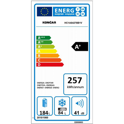 Končar kombinirani hladnjak HC1A54278B1V slika 4