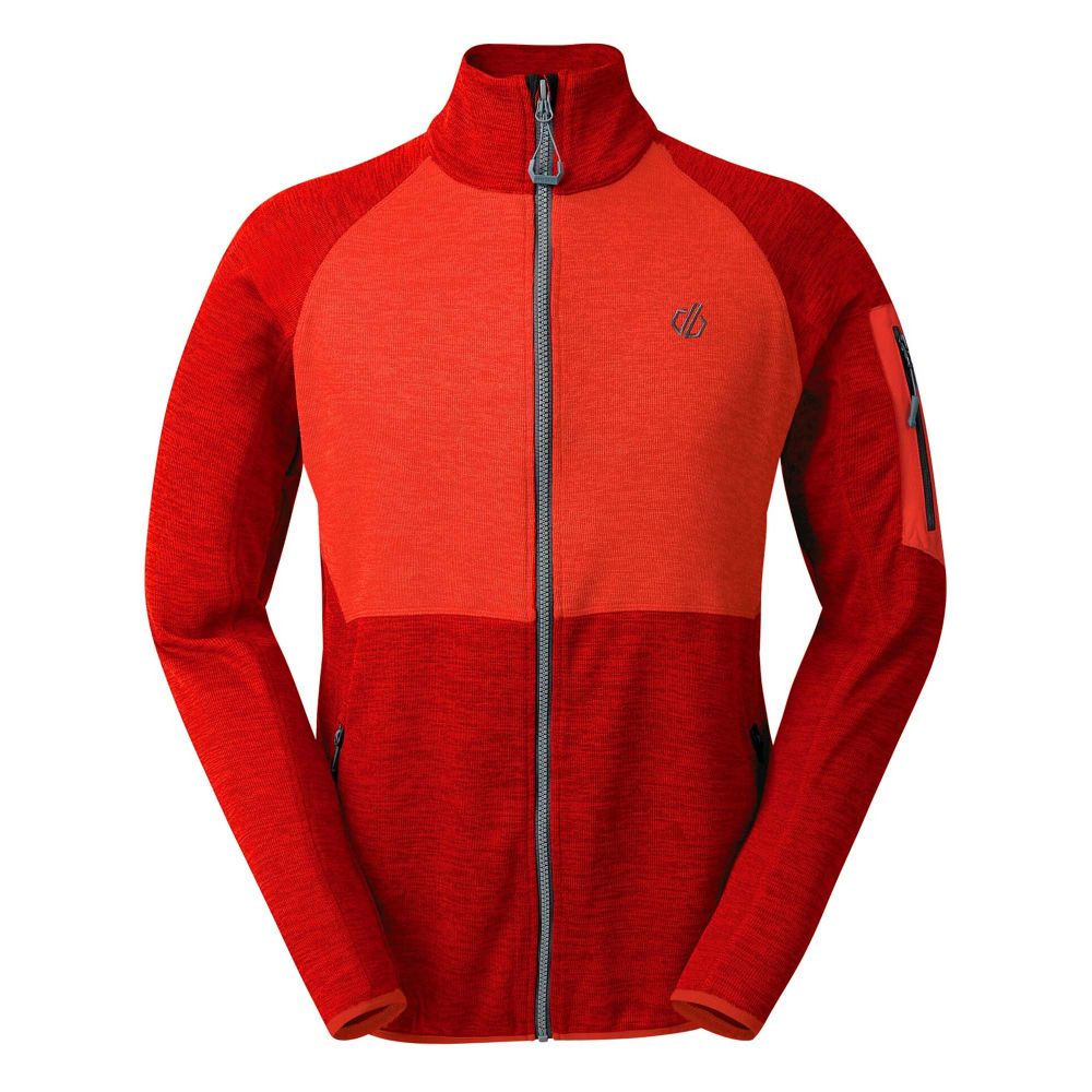 Dare2B Muški duks na kopčanje Distinctly Torrek Fleece, Danger Red/Sevi Red slika 1