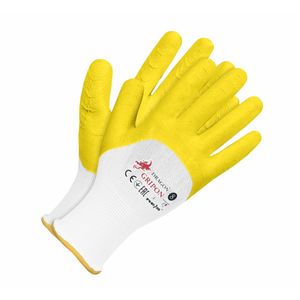 Žute gumene rukavice GripOn, veličina 10