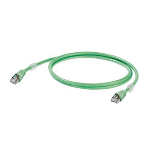 Weidmüller 1251590030 RJ45 mrežni kabel, Patch kabel cat 6a S/FTP 3.00 m zelena UL certificiran, vatrostalan, sa zaštitom za nosić 1 St. slika 1