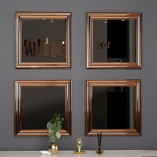Woody Fashion Set ogledala (4 komada), bronca, Loza - Bronze slika 3