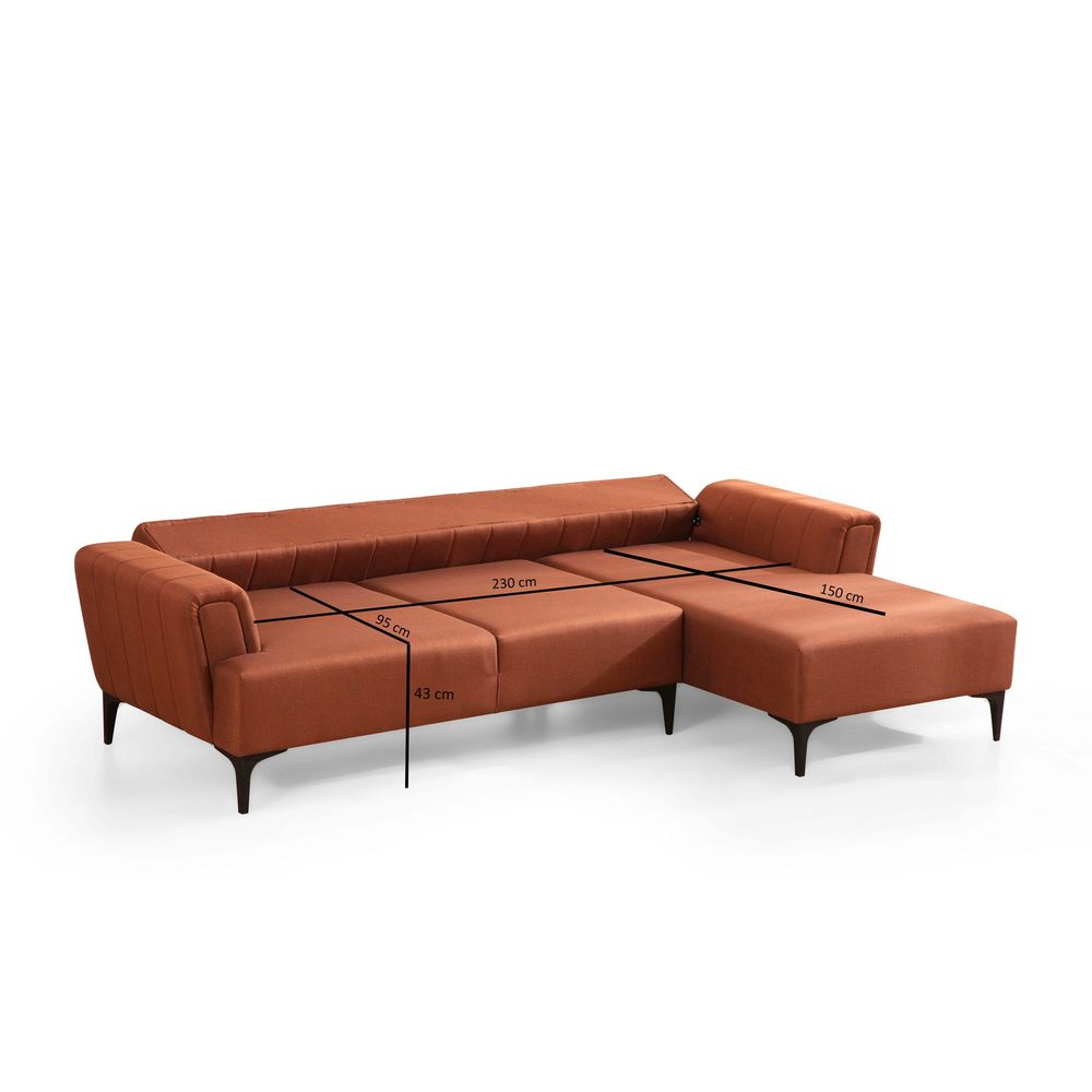 Ugaona Sofa na Razvlačenje Hamlet - Crvena slika 7