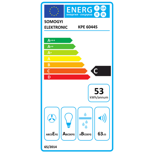 home Kuhinjska napa,  TWISTER, 105W,  60 cm, INOX - KPE 6044S slika 3