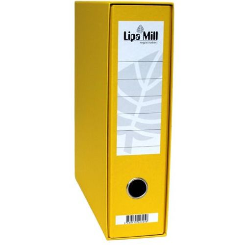 Registrator s kutijom A4, 8 cm, Lipa Mill, žuti slika 2