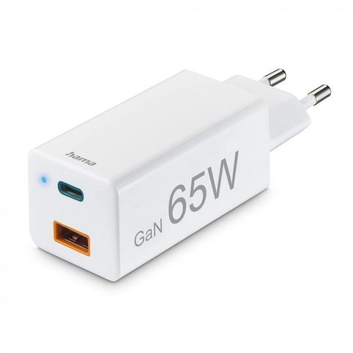 Brzi punjac GaN, 1x USB-C PD, 1x USB-A QC, 65W slika 1